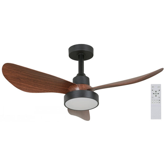 VENTILADOR LED TECHO NEGRO ACAB. NATURAL DC 32" 25W 3000K-65000K C/R