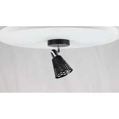 LAMP. TECHO REFLECTORA NEGRO 1L E14 40W