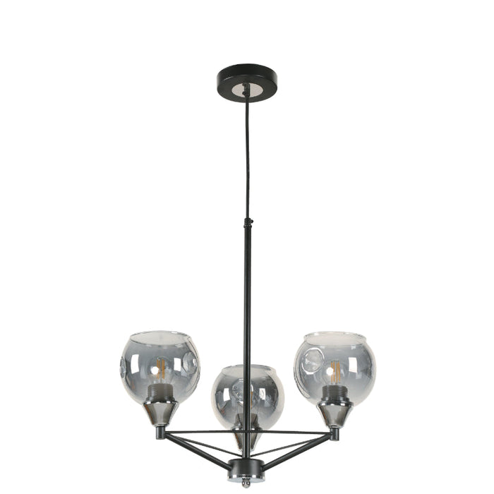 LAMP. COLGANTE NEGRO 3L E27 60W