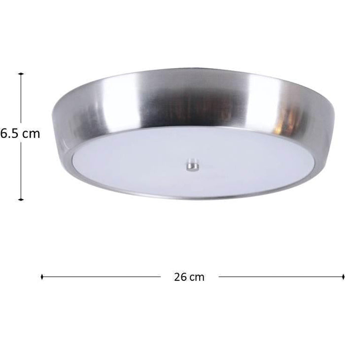 LAMP. TECHO NIQUEL SATINADO 1L E27 60W