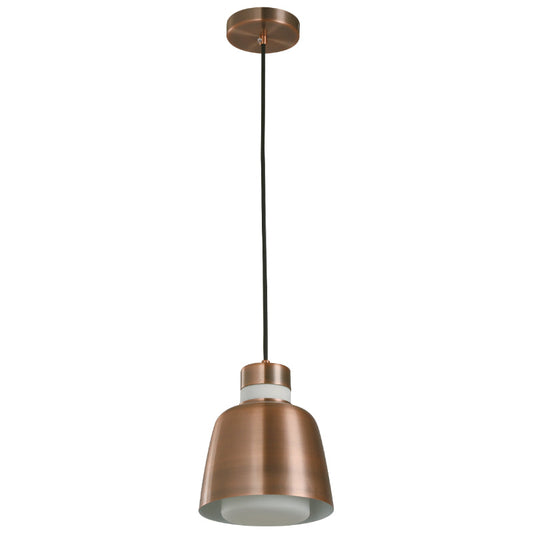 LAMP. COLGANTE COBRE ANTIGUO 1L E27 60W