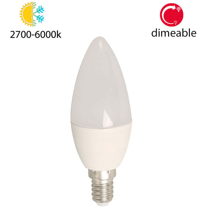 BOMBILLO LED INTELIGENTE VELA E14 4W 120V 2700-6000K (BLUETOOTH)