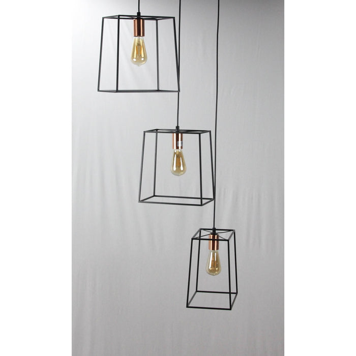 LAMP. COLGANTE NEGRO 3L E27 40W