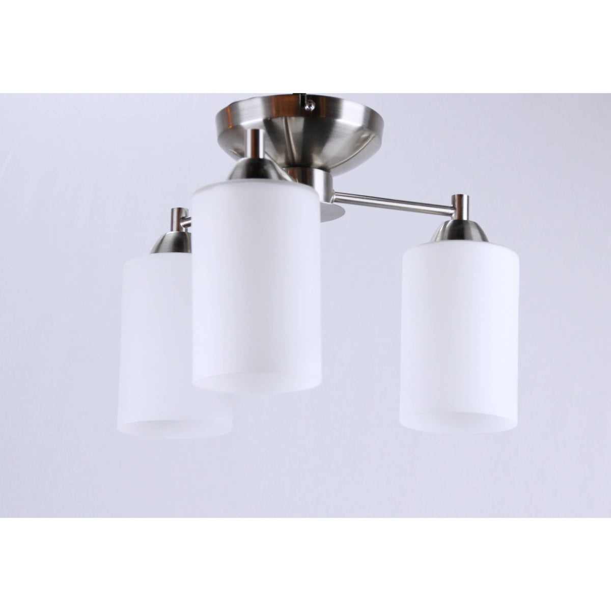 LAMP. TECHO NÍQUEL SATINADO 3L E27 40W
