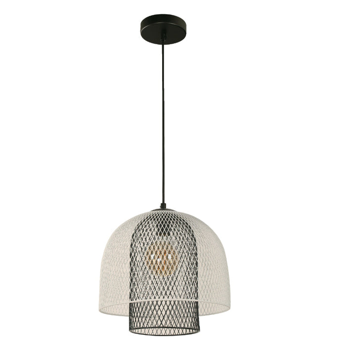 Lámpara Colgante Negro+Blanco 1L E27 60W