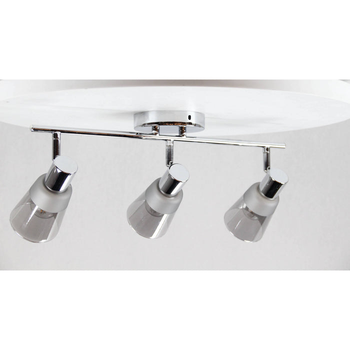 LAMP. TECHO REFLECTORA CROMO 3L E14 40W