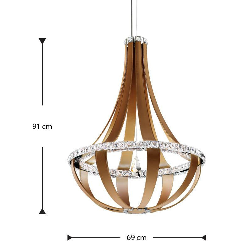 LAMP. LED COLGANTE CRISTAL EMPIRE BLANCO 16L 3.4W