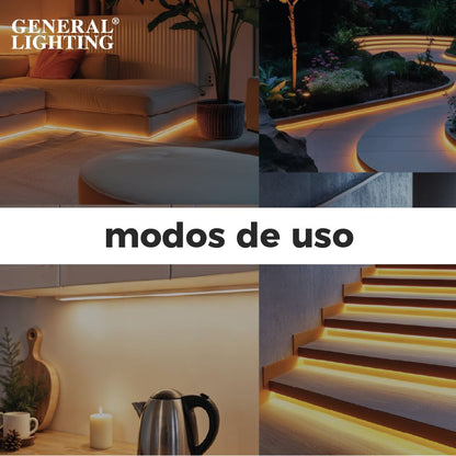 CINTA LUMINOSA LED EXT. 20W 120V 2700K TRANSFORMADOR INCLUIDO
