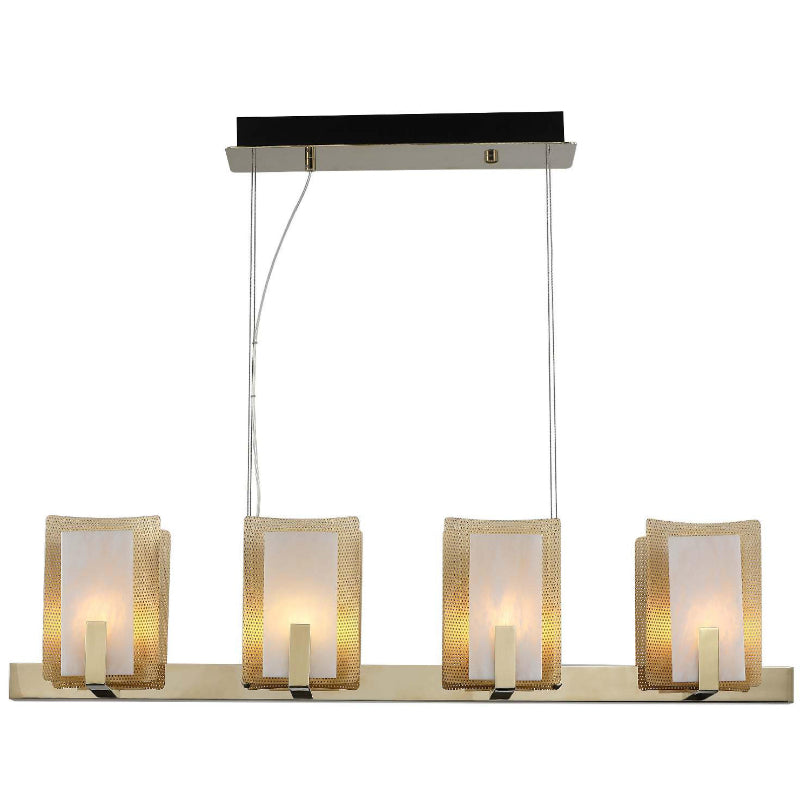 LAMP. COLGANTE DORADO 8L G9 40W