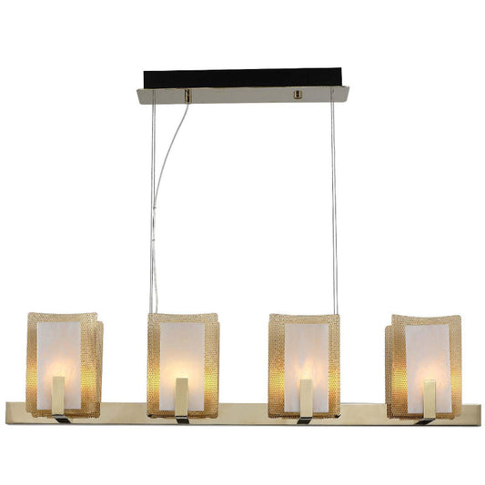 LAMP. COLGANTE DORADO 8L G9 40W