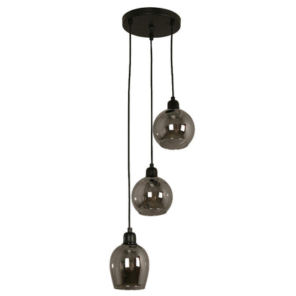 LAMP. COLGANTE NEGRO 3L E27 40W