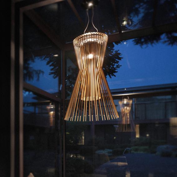 LAMP. COLGANTE ALLEGRO VIVACE MARRÓN 1L R7S 120W