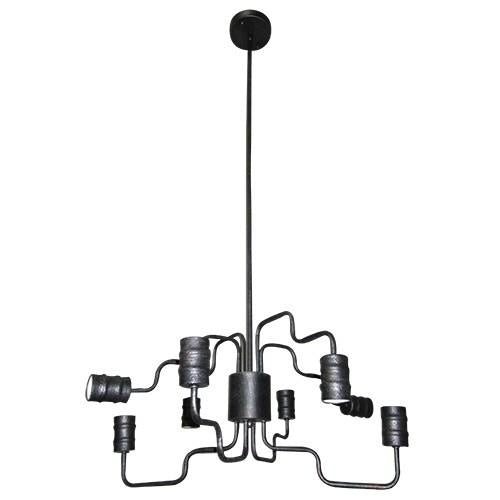 LAMP. TECHO PLATEADO 8L E27 60W