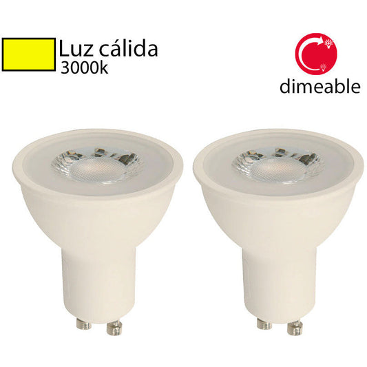 BOMBILLO LED MR16 GU10 5W 120V 3000K ATENUABLE 2 PIEZAS