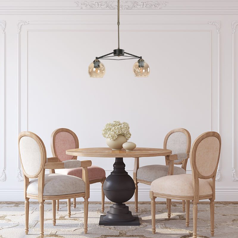 LAMP. TECHO BRONCE ANTIGUO 2L E27 40W