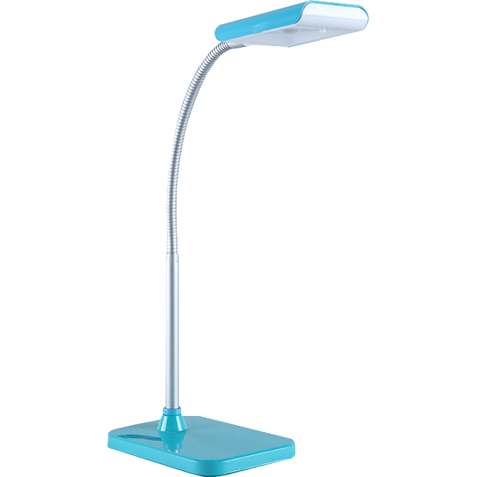 LAMP. LED ESCRITORIO AZUL Y PLATA 1L 3W 100-240V 6000K