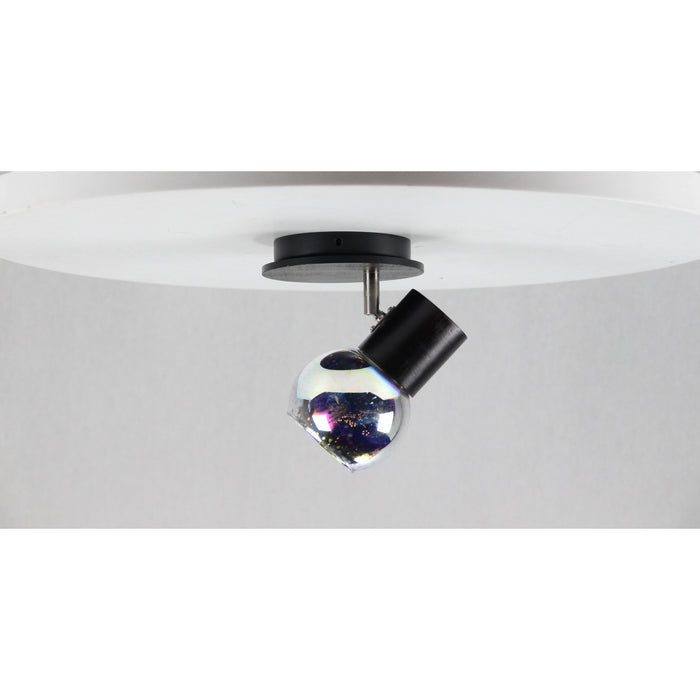 LAMP. TECHO REFLECTORA NÍQUEL SATINADO Y WENGE 1L E27 40W