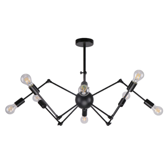 Lámpara Techo Negro 8L E27 60W