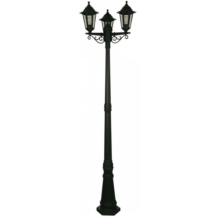 LAMP. EXT. POSTE NEGRO 3L E27 40W