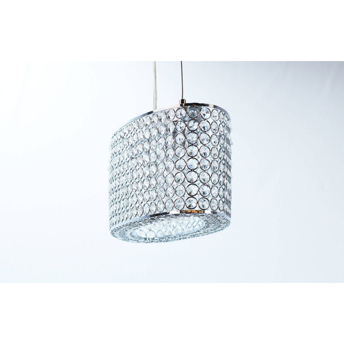 LAMP. COLGANTE TECHO CRISTAL CROMO 7L G9 40W (B/I) (CONVERTIBLE)