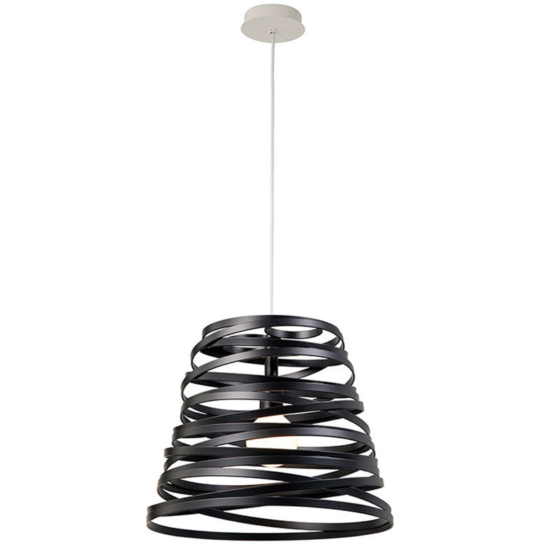 LAMP. COLGANTE CURL MAY LIGHT NEGRO 1L E27 100W
