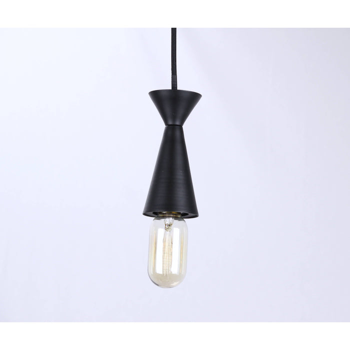 LAMP. COLGANTE NEGRO 1L E27 60W