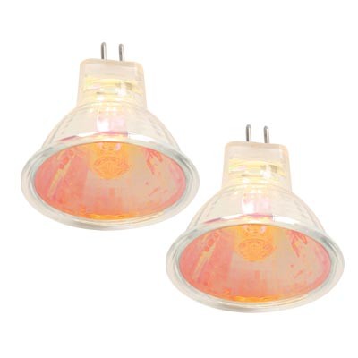 BOMBILLO HALOGENO MR16 G5.3 50W ROJO TWIN PACK