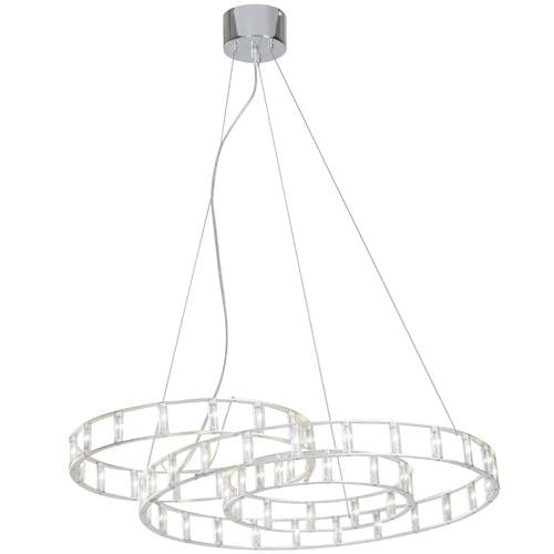 LAMP. LED COLGANTE ALUMINIO Y CROMO 24W 100-240V 4200K