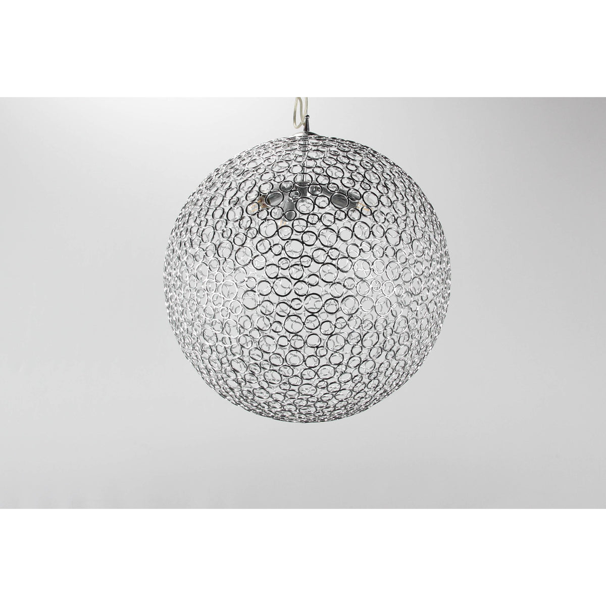 LAMP. COLGANTE PLATEADO 3L E27 60W
