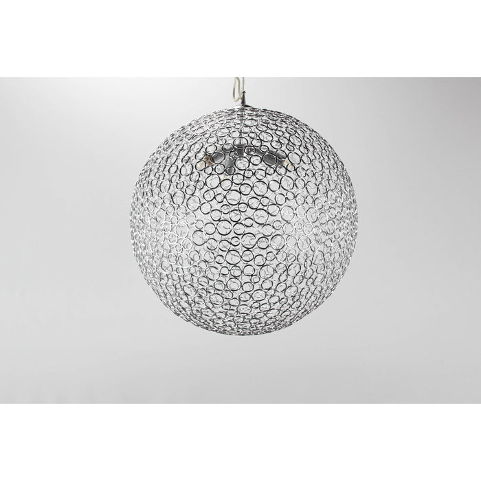 LAMP. COLGANTE PLATEADO 3L E27 60W