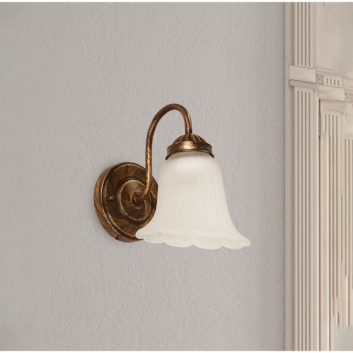 LAMP. PARED BRONCE ANTIGUO 1L E27 60W