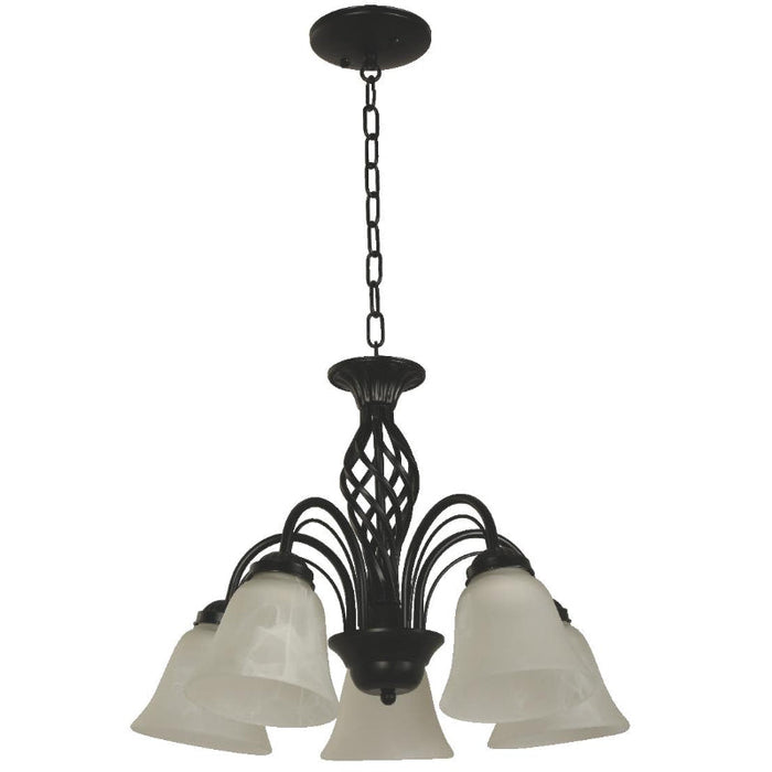Lámpara Colgante Negro 5L E27 60W