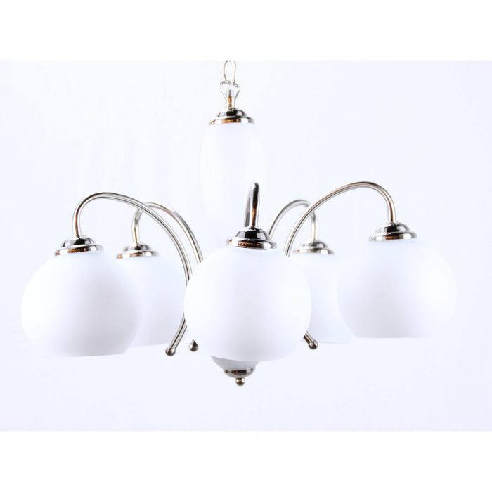 LAMP. TECHO NÍQUEL SATINADO 5L E27 60W