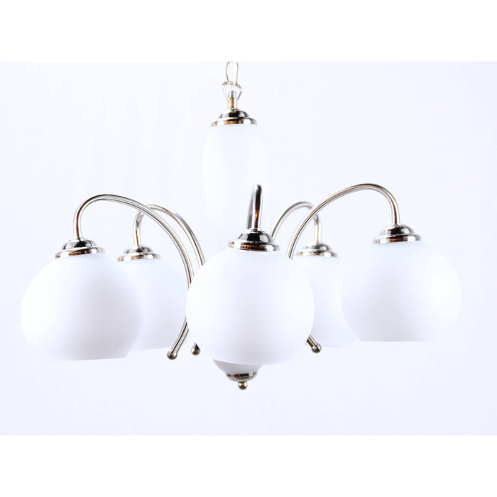 LAMP. TECHO NÍQUEL SATINADO 5L E27 60W
