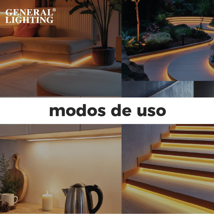 CINTA LUMINOSA LED EXT. 20W 120V LUZ VERDE TRANSFORMADOR INCLUIDO