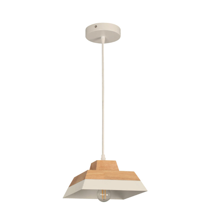 Lámpara Colgante Blanco 1L E27 40W