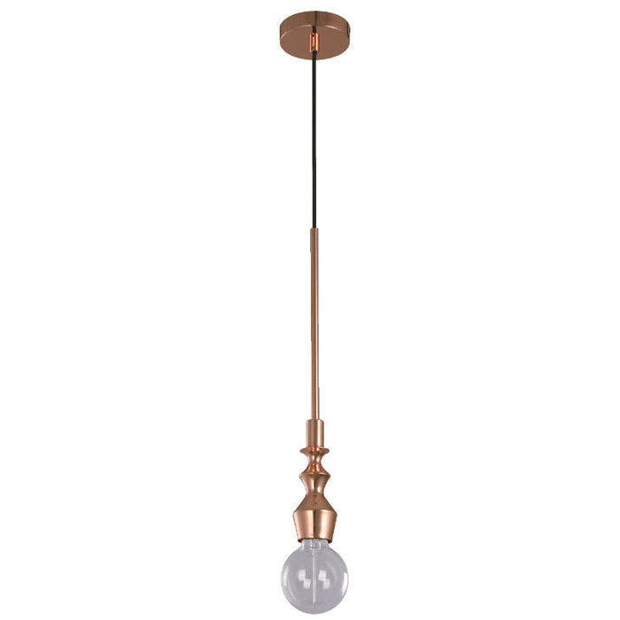LAMP. COLGANTE COBRE 1L E27 60W