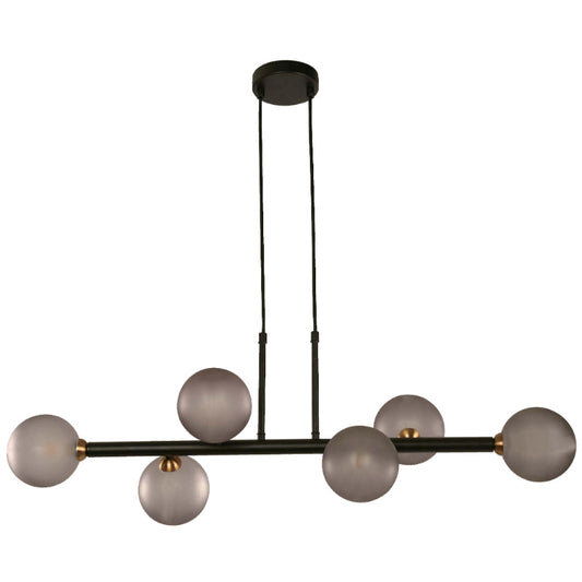 LAMP. COLGANTE COBRE NEGRO Y AHUMADO 6L G9 5W