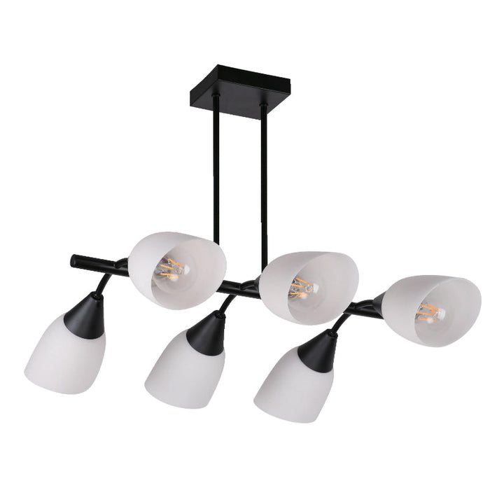 Lámpara Colgante Negro 6L E27 40W