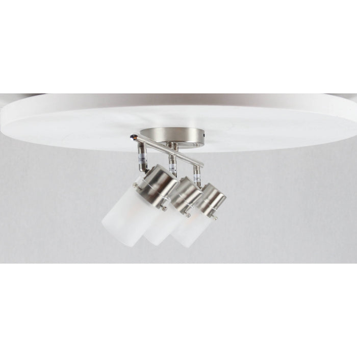 Lámpara Techo Níquel Satinado 3L E27 60W