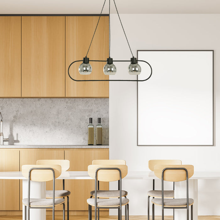 LAMP. COLGANTE NEGRO 3L E27