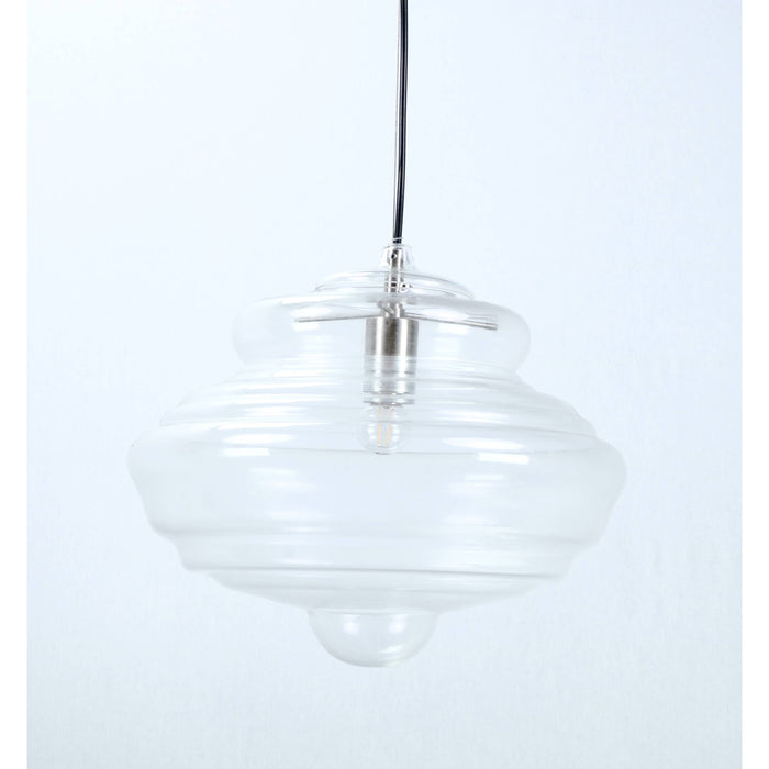 LAMP. COLGANTE NÍQUEL SATINADO 1L E27 40W