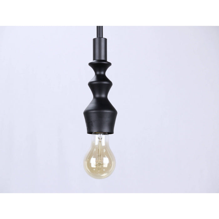LAMP. COLGANTE NEGRO 1L E27 60W