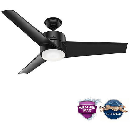 VENTILADOR LED EXT. DE TECHO NEGRO HAVOC 54" 18W 120V