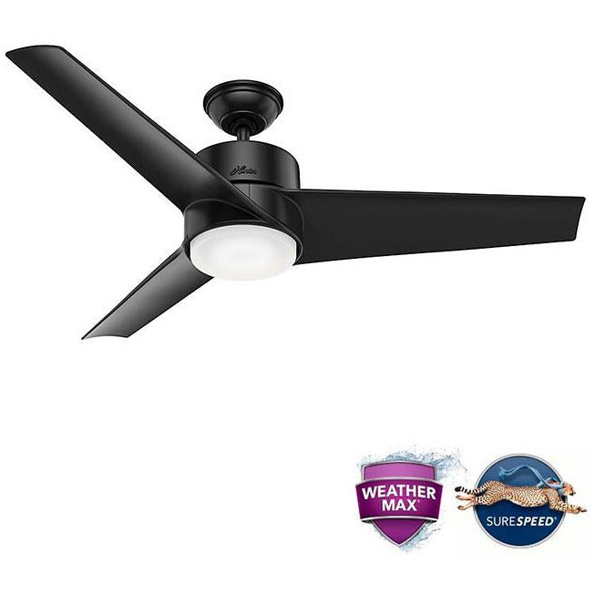 VENTILADOR LED EXT. DE TECHO NEGRO HAVOC 54" 18W 120V