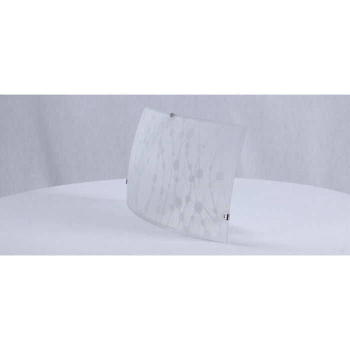 LAMP. PARED BLANCO Y NIQUEL SATINADO 1L E27 60W
