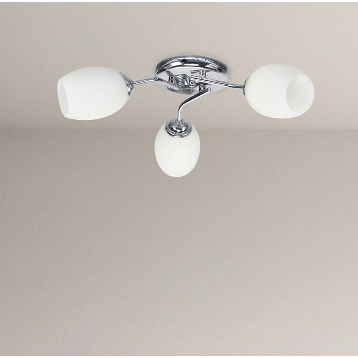 LAMP. TECHO CROMO 3L E27 40W