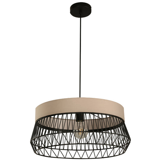LAMP. COLGANTE NEGRO 1L E27 60W
