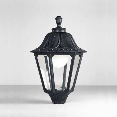 LAMP. EXT. POSTE NOEMI NEGRO OPALIZADO 1L E27 40W