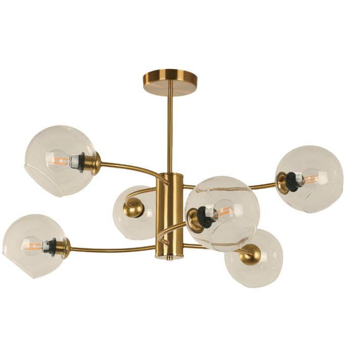 LAMP. TECHO BRONCE 6L E14 40W